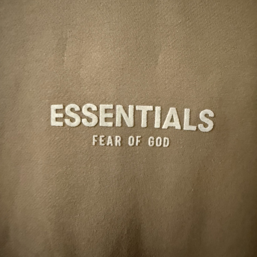 Men Fleece Essentials Fear of God Tan Hoodie